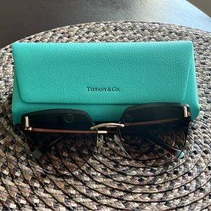 TIFFANY & CO GOLD BROWN GRAY Gradient Women's Sunglasses 62 mm(authentic)